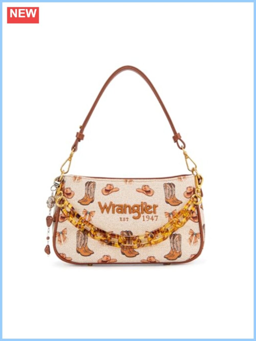 Western Handbag Clutch Canvas Top Handle Chain Strap Shoulder Bag